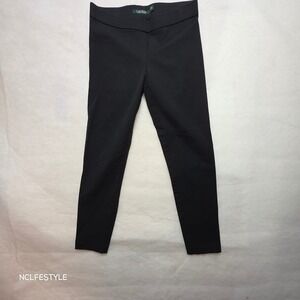 Lauren Ralph Lauren Womens Black Pull On Leggings Slim Tapered Pants Size 2